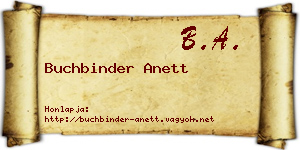 Buchbinder Anett névjegykártya